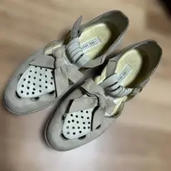 美品☆カネコイサオ☆ヌバック☆リボンサンダル☆ベージュ☆Mサイズ☆本革☆23.5