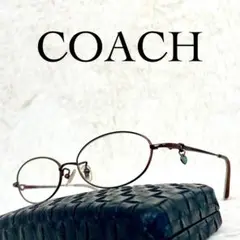美品　COACH　ARIANNA　メガネ　シグネイチャー　ブラウンフレーム