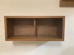 無印 壁に付けられる家具 箱 ウォールナット 44cm