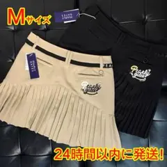 【超美品】 ゴルフ スカート レディース マスタード Mサイズ
