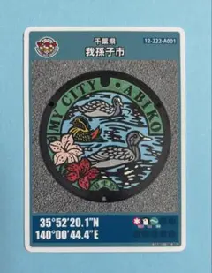 マンホールカード 千葉県我孫子市A 005