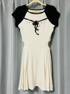 新品未使用★andmary mary logo flare mini dress