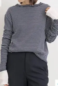 L'Appartement RIB L/S T-SH グレーA RIB LONGSLEEVE T-SHIRT（Tシャツ／カットソー）｜L'Appartement
