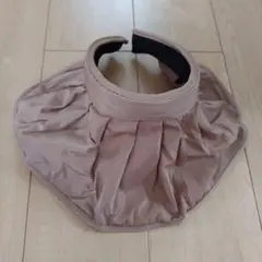 ベージュ 折りたたみサンバイザー カチューシャ