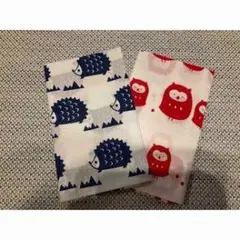 ハリネズミとフクロウの布袋2枚セット