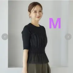 しまむら　mysa closet 黒　プルオーバー　Mサイズ
