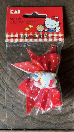 当時物　ハローキティ　HELLO KITTY リボンスリーピン　未開封未使用品③