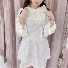 swankiss TS lacy fleur op 水色 サックス