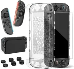 Switch 2カバー ドック対応 　ガラスフィルム１枚＋親指キャップ６枚