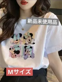 レディース ディズニー ミニー 半袖 Tシャツ Mサイズ ホワイト 綿100%