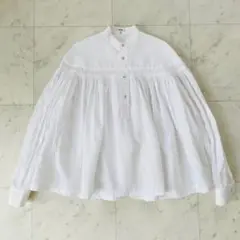 美品✨Scye サイ 高密度長袖タックシャツ ピンタック リネン