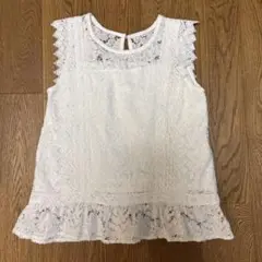 レースノースリーブブラウス