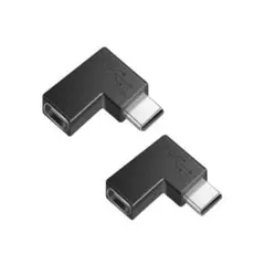 USB TypeC 方向 変換 アダプター 左右 90° 2個 セット L字