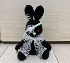 編みぐるみ　うさぎ（黒）