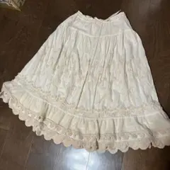 ピンクハウス チュールレーススカート(ミディ丈)