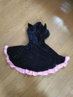 猫耳フード付きコスチューム（黒・ピンク）