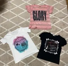 カジュアルTシャツ3枚セット（白・ピンク・黒）