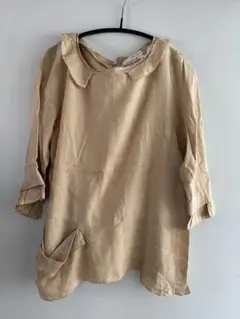 t.yamai paris ベージュ チュニック シャツ