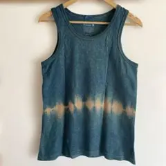 藍染め　go hemp タンクトップ　メンズSサイズ