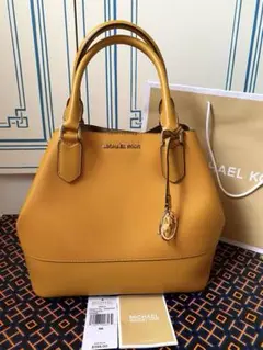 美品★MICHAEL KORS イエロー ショルダーバッグ