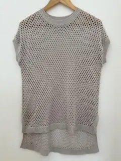 Rose Farm メッシュニット 半袖 トップス ベージュ