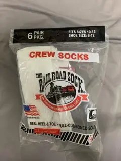 【新品 3足セット】レイルロードソックス　ホワイト　RAILROAD SOCK⑧