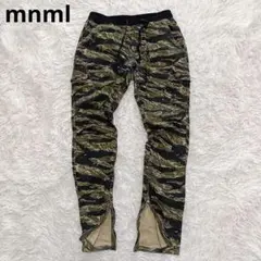 ミニマル カーゴパンツ タイガーカモ 迷彩 カモフラ 裾ジップ mnml