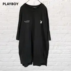 9812 PLAYBOY プレイボーイ 半袖Tシャツ カットソー 黒 M 古着