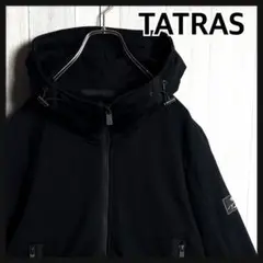 3058【未使用級・極美品】タトラス 袖ワッペンロゴ フルジップパーカー