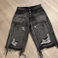 Zさん専用　thug club サグクラブ ダメージ加工 グレーショートパンツ