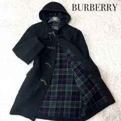 ✨バーバリー ダッフルコート ノバチェック 英国製 ヴィンテージ グリーン