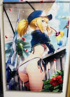 謎のヒロインXX 我美蘭 でぶねこ　タペストリー