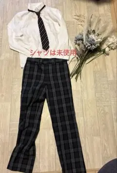 140cm フォーマルシャツ・パンツ・ネクタイセット