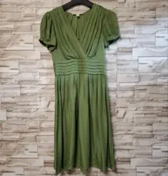 BANANA REPUBLIC シルク グリーンドレス サイズ0