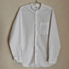 UNIQLO バンドカラーシャツ M ホワイト