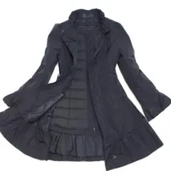 超美品 TO BE CHIC フリル付き 3way ダウン コート38 黒