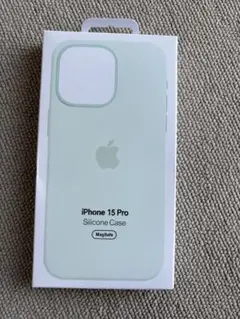 Apple純正iPhone 15 Proシリコンケースソフトミント