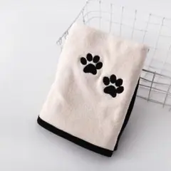 ♠【犬、猫用品】ペットタオル マイクロファイバー 吸水タオル ベージュ