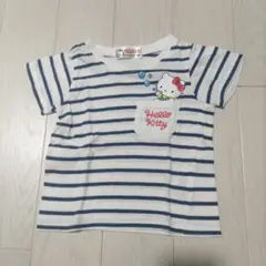 80cm HELLO KITTY ハローキティ ストライプ 半袖 Tシャツ