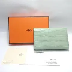 HERMES エルメス カルヴィ アリゲーター カードケース