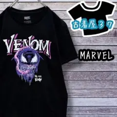 古着マーベルベノムデカロゴアメコミTシャツ黒ブラックM