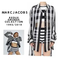 マークジェイコブス 2018【L-XL】シルク100% シアーブラウス シャツ