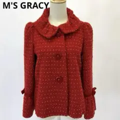エムズグレイシー M'S GRACY ジャケット レッド ドット M