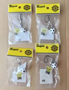 【未使用4点セット】柏レイソル：アクリルユニフォームストラップ サッカー