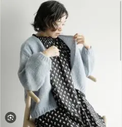 TRICOTS JEAN MARC ニットカーディガン　水色