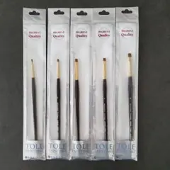 トールペイント　オイル用　平筆 セーブル　 5本セット　新品未開封