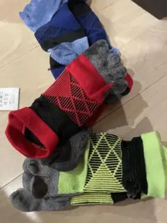 スポーツ用ソックス 指分かれデザイン3個セット