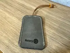 【キーケース】新品 ロータリークラブロゴ入り 革製 釣鐘型 キーケース
