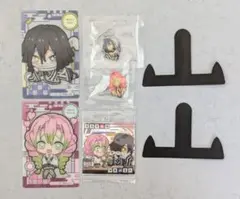 鬼滅の刃 伊黒小芭内 甘露寺蜜璃 カードマスコット スタンドセット おまけ付き