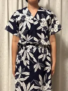 浴衣リメイク　ルームウェア　ワンピース